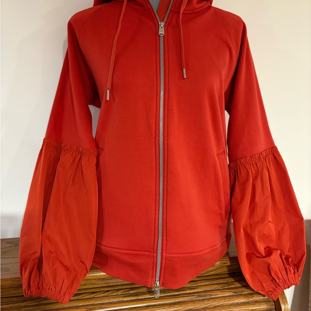 ATHLETA Women's Orange long sleeve full zip Hoodie size XS